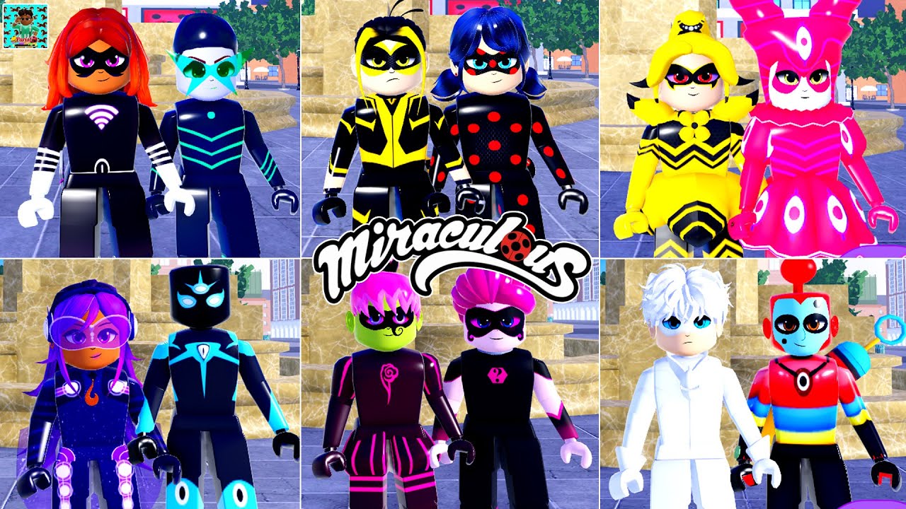 ALL AKUMATIZED VILLAINS DO GRUPO NO PARIS THE HIDDEN JEWELS - MIRACULOUS ROBLOX!