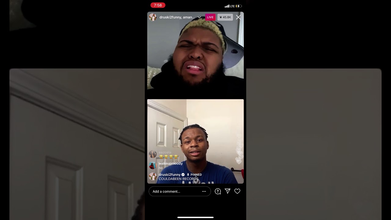 DRUSKI2FUNNY funniest live on IG😂😂😂 (CouldaBeen Records, watch till end💩)