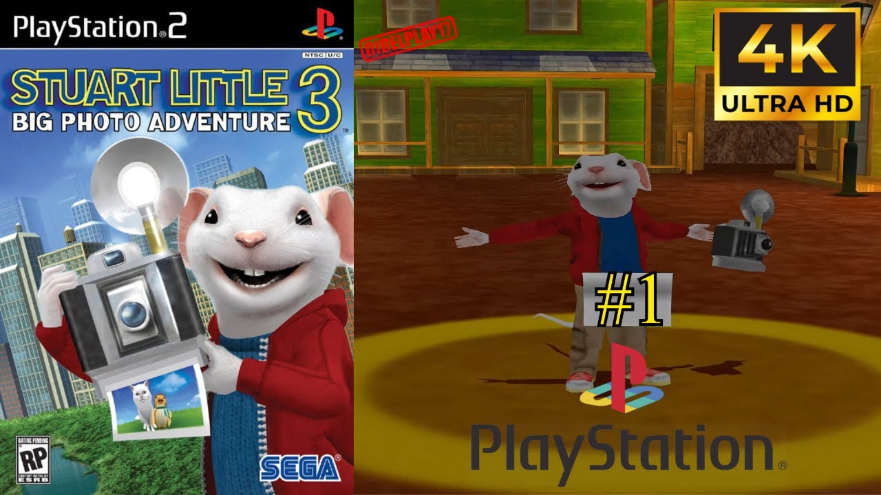 Stuart Little 3: Big Photo Adventure PS2 🐀 Nivel 1: Jardin #4k #español
