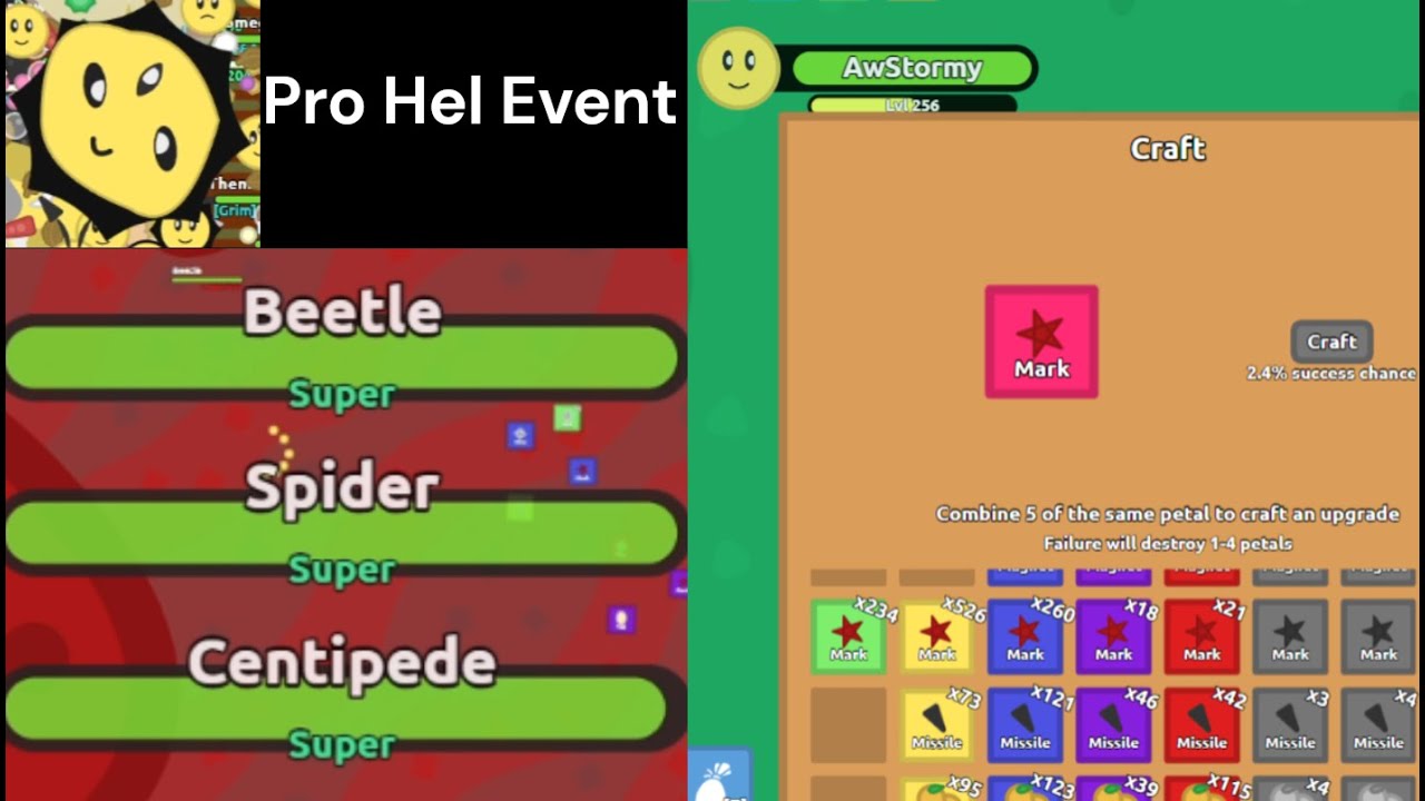 All 3 Super Hel Mobs at once! Florr.io
