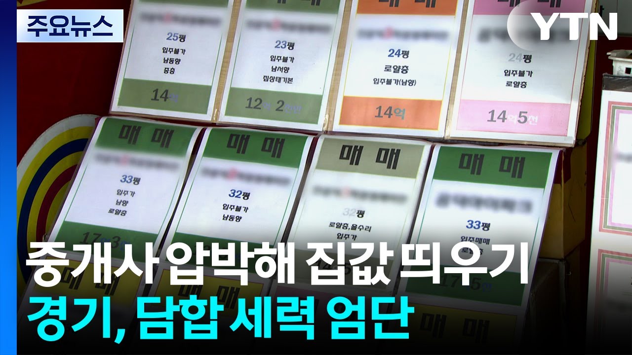 중개사 압박해 집값 띄우기...경기도, 담합 세력 엄단 / YTN