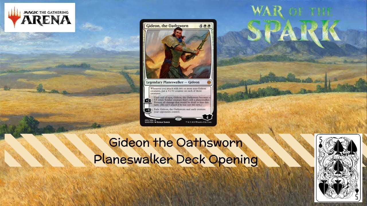 Gideon the Oathsworn Planeswalker Deck opening and review | War of the Spark