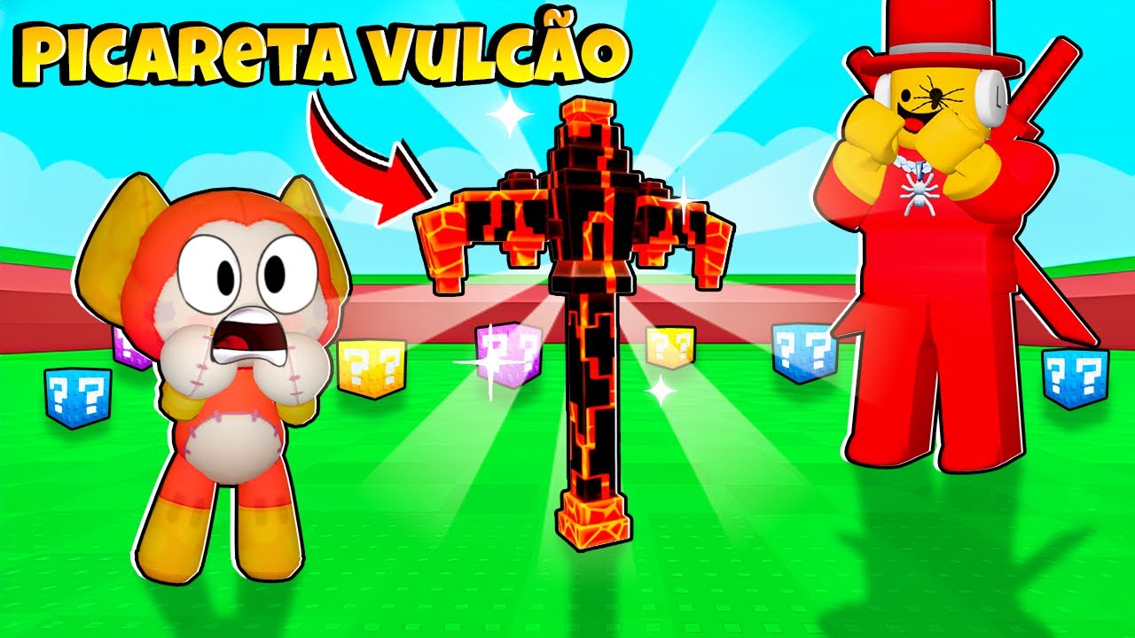 Consegui a Picareta MAIS DIFÍCIL de Conseguir no Quebre o Bloco da Sorte 😱