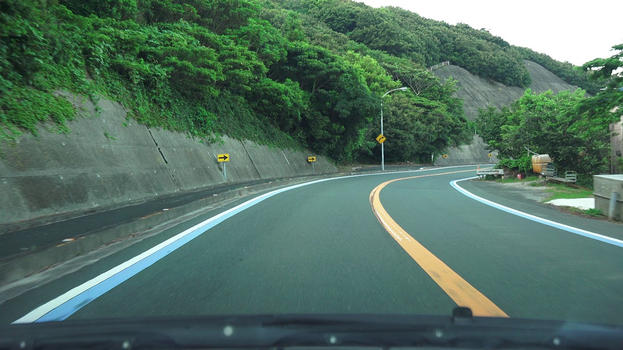 4K　国道197号　上り　佐田岬メロディーライン　愛媛県伊方町・三崎港→八幡浜市・保内町の国道378号交差点　2018年撮影版