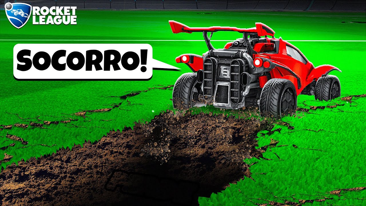 O CHÃO DESAPARECE QUANDO ANDAMOS no ROCKET LEAGUE (ft. Jatozord, Firewall154 e Giannrl)