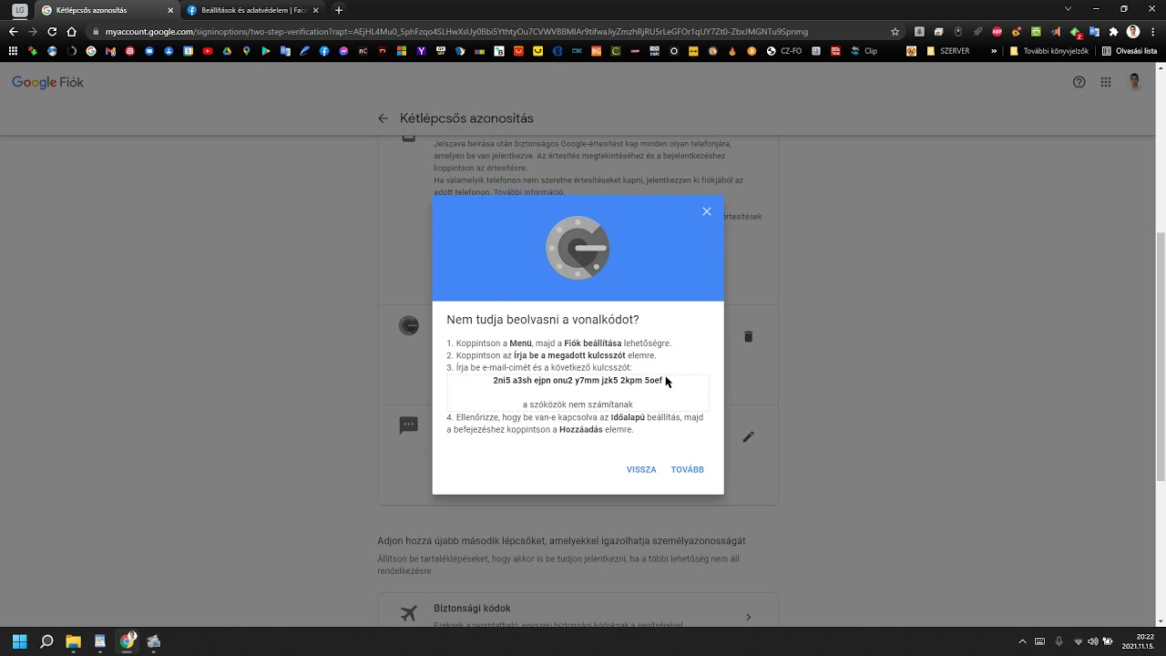 K&eacute;tfaktoros hiteles&iacute;t&eacute;s Facebook - K&eacute;tl&eacute;pcsős azonos&iacute;t&aacute;s Google