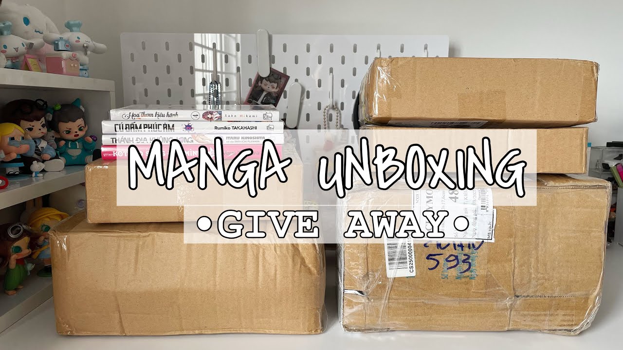 GIVE AWAY | Tổng hợp truyện tranh tháng 8, manga haul 20 volumes+ | Manga Unboxing | Huyn Lyn