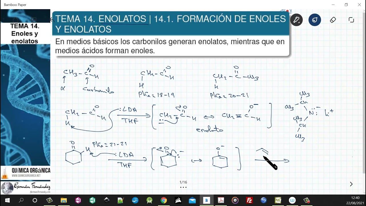 TEMA 14. ENOLATOS | FORMACIÓN DE ENOLES Y ENOLATOS