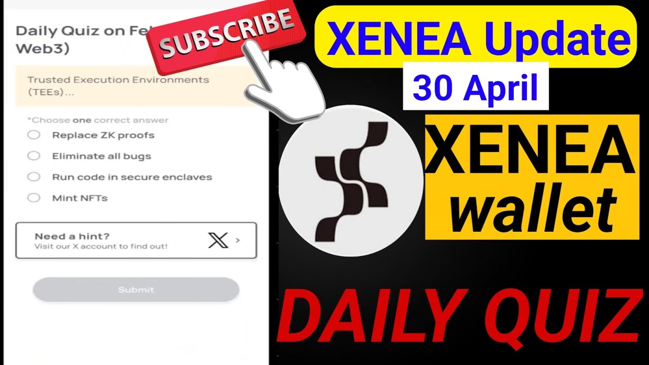 XENEA Wallet Daily Quiz Answer | XENEA wallet update | season 2 ended | season 3 coming | 30 April