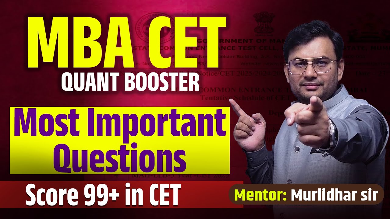 MBA CET-2026 Quant Booster |Score 99+ in CET | SI Tricks 🔥