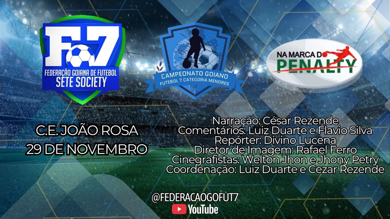 CAMPEONATO GOIANO DE FUTEBOL 7 - CATEGORIAS DE MENORES | FGF 7 SOCIETY | AO VIVO 27/11/2025