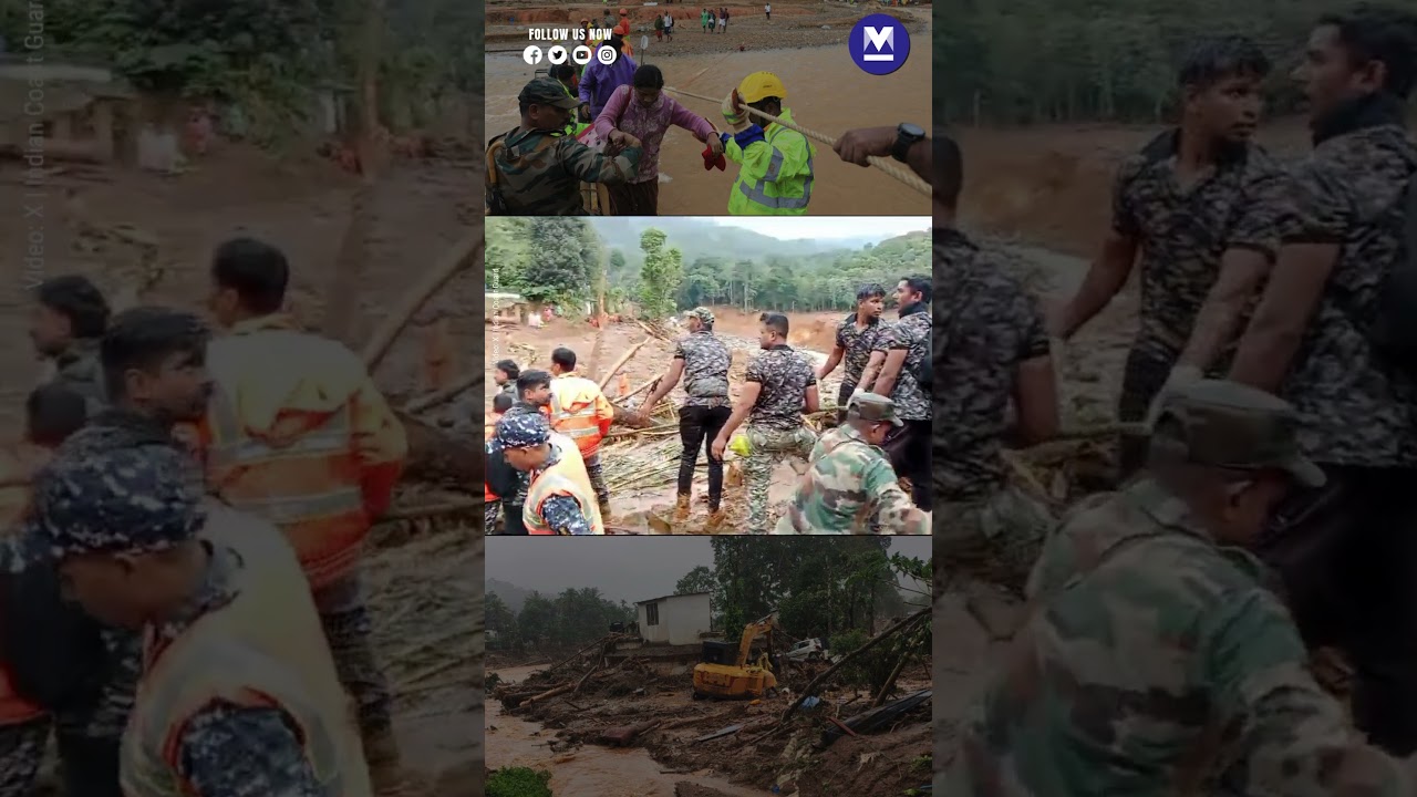 Wayanad landslides: Indian Coast Guard disaster relief team in action