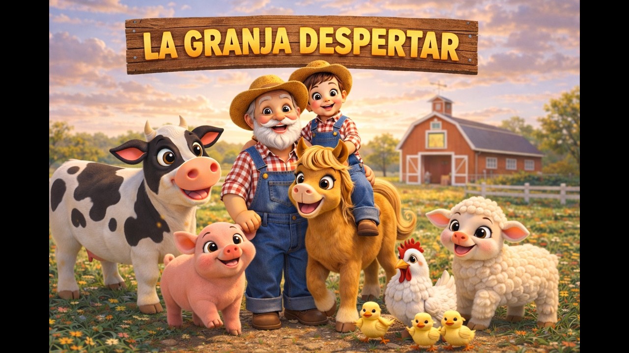 La Granja Despertar 🐮🐷🐥 Canciones Infantiles y Animales | Aprende y Canta | Divertido Kids