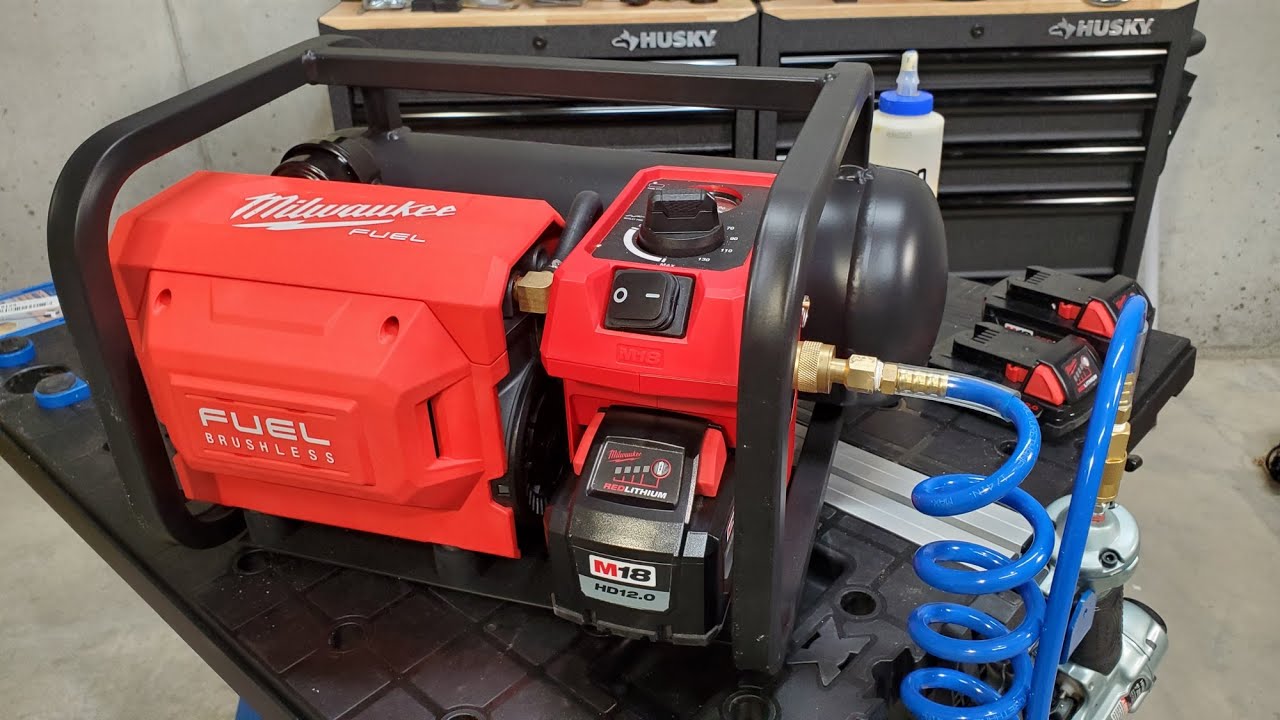 Обзор беспроводного тихого компрессора Milwaukee M18 FUEL объемом 2 галлона