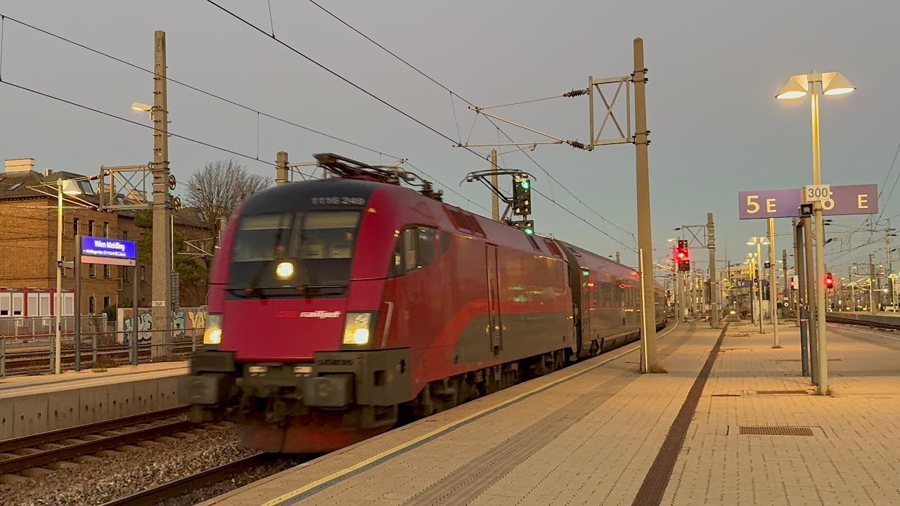 Einfahrt &Ouml;BB RJ 631 Wien Hbf - Spittal-Millst&auml;tter See in Wien Meidling (27.12.2024, 4K HDR)