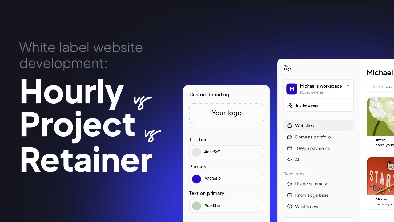 White Label Website Development pricing: hourly vs project vs retainer (what keeps margin)
