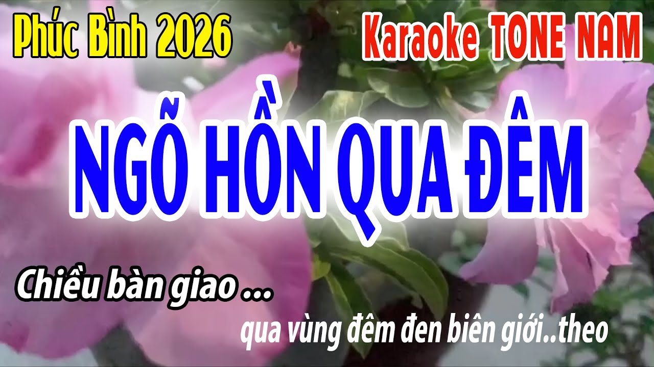 Ngõ Hồn Qua Đêm Tone Nam | Em | Karaoke Phúc Bình | Beat 2026