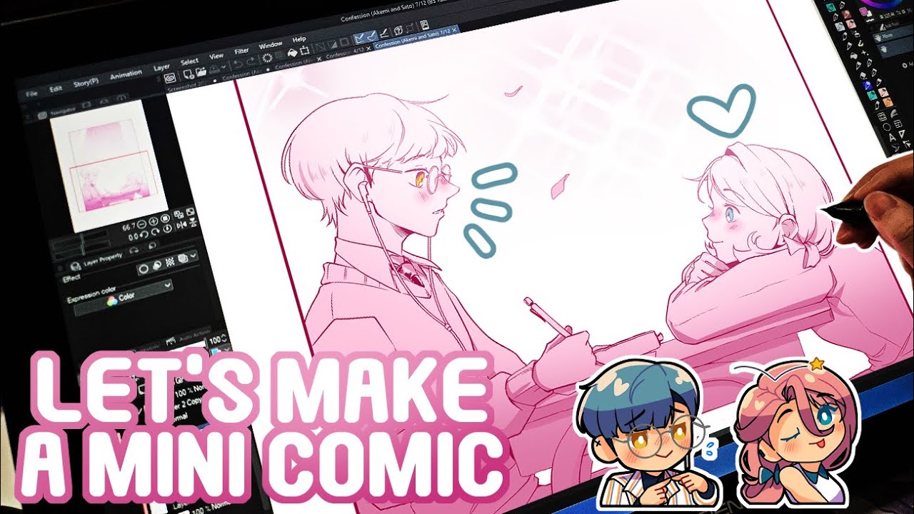 Making a VALENTINES Mini Comic! Confession Time💗