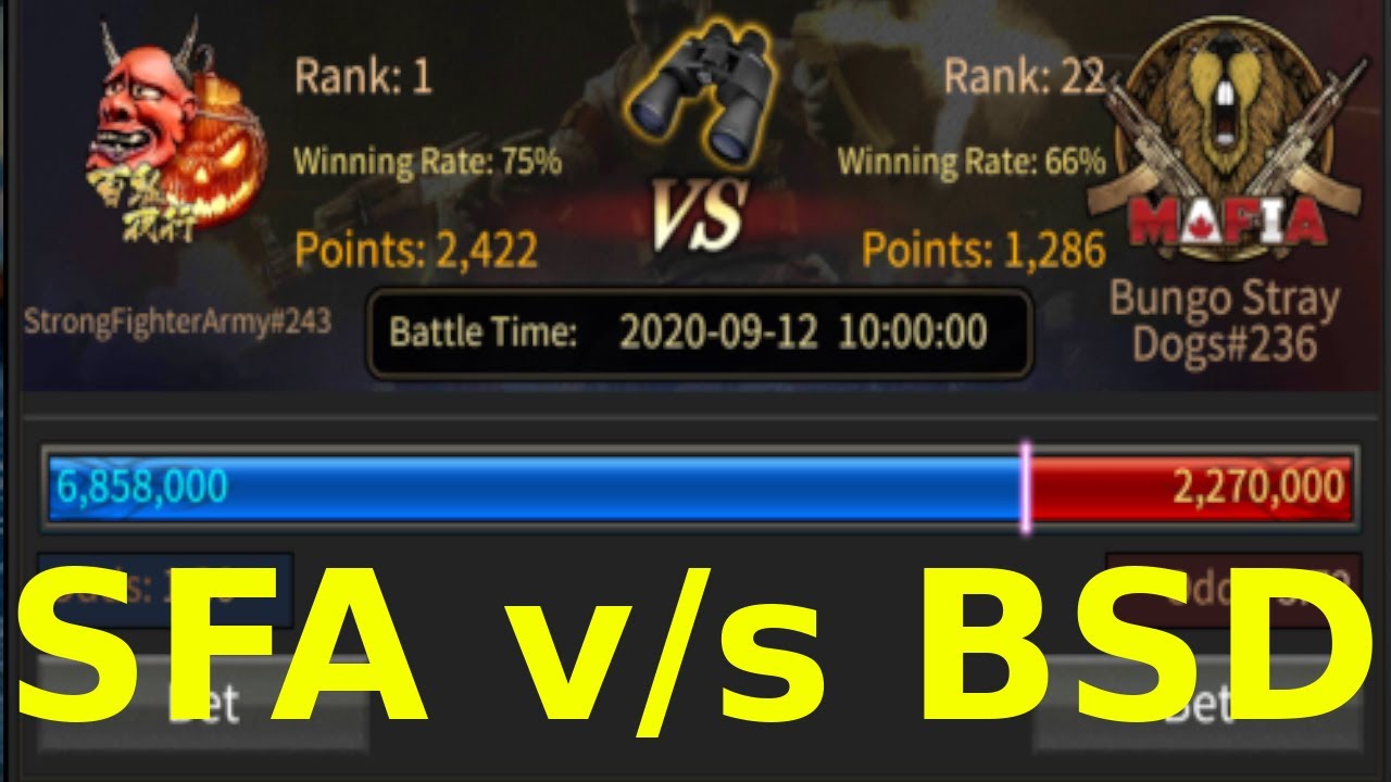 SFA vs BSD (243 vs 236) CoM Playoff Battle - Mafia City