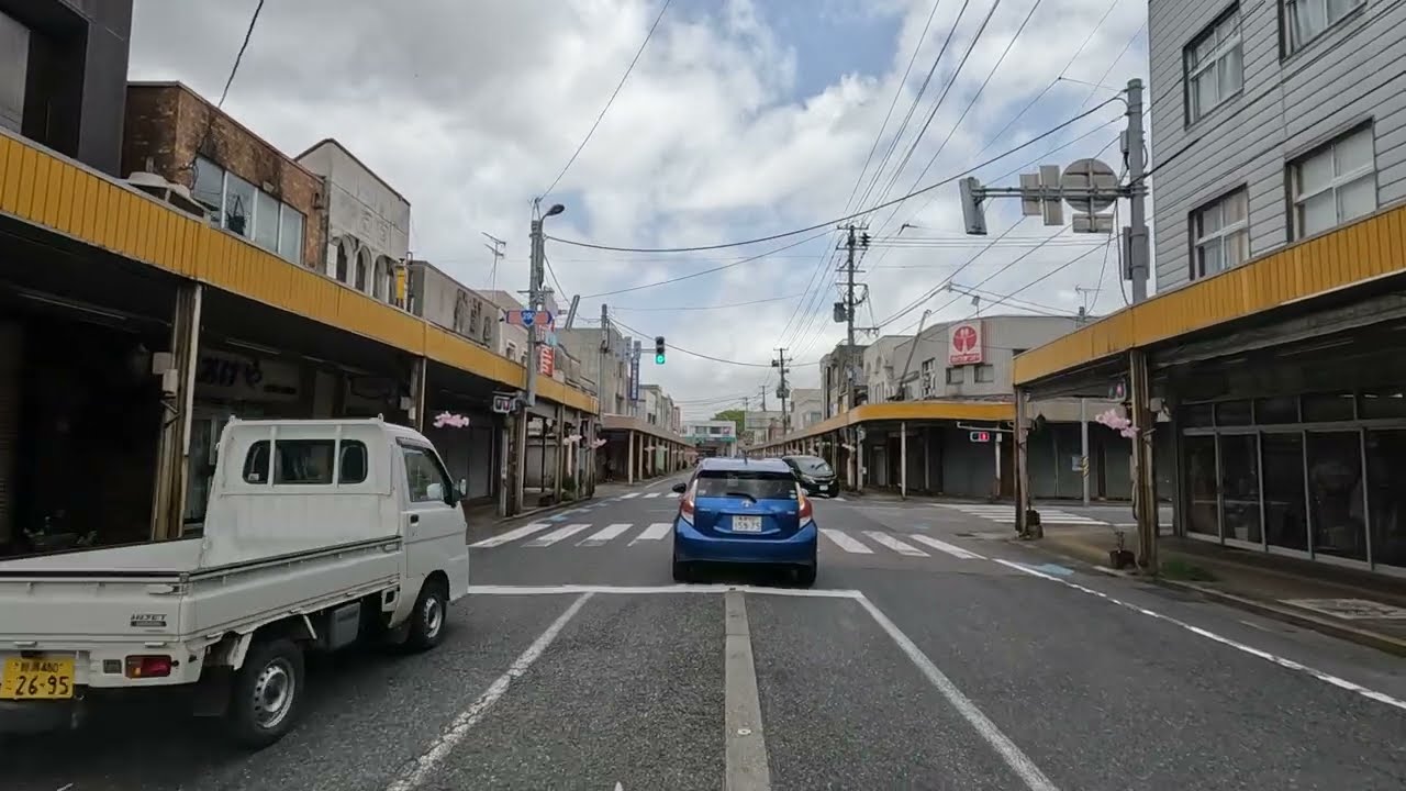 【車載動画】国道２９０、五泉市の村松市街地を通る（２０２４年４月２０日）