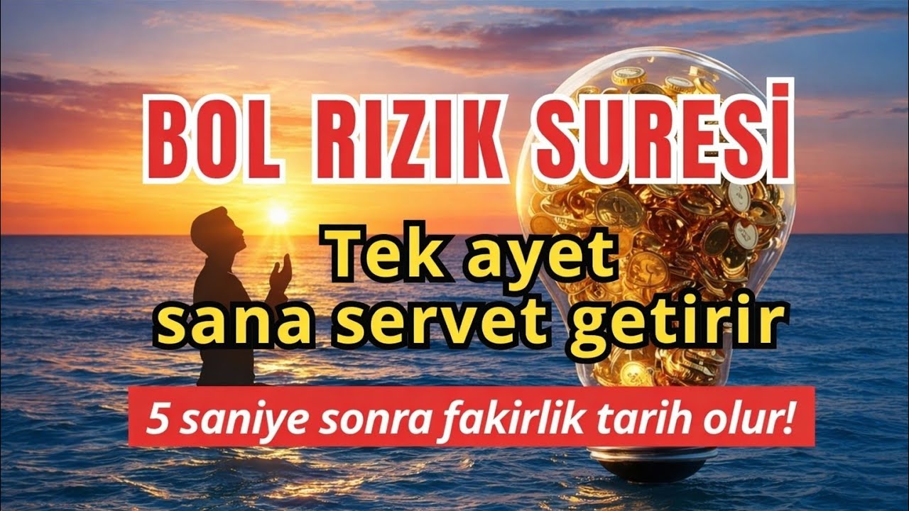 🔥BU AYETİ OKU! 5 saniye sonra rızık açılıyor, fakirlik tarih oluyor! 🤲✨