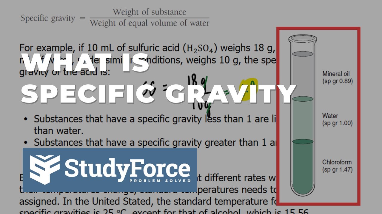 What is Specific Gravity and How it's Calculated