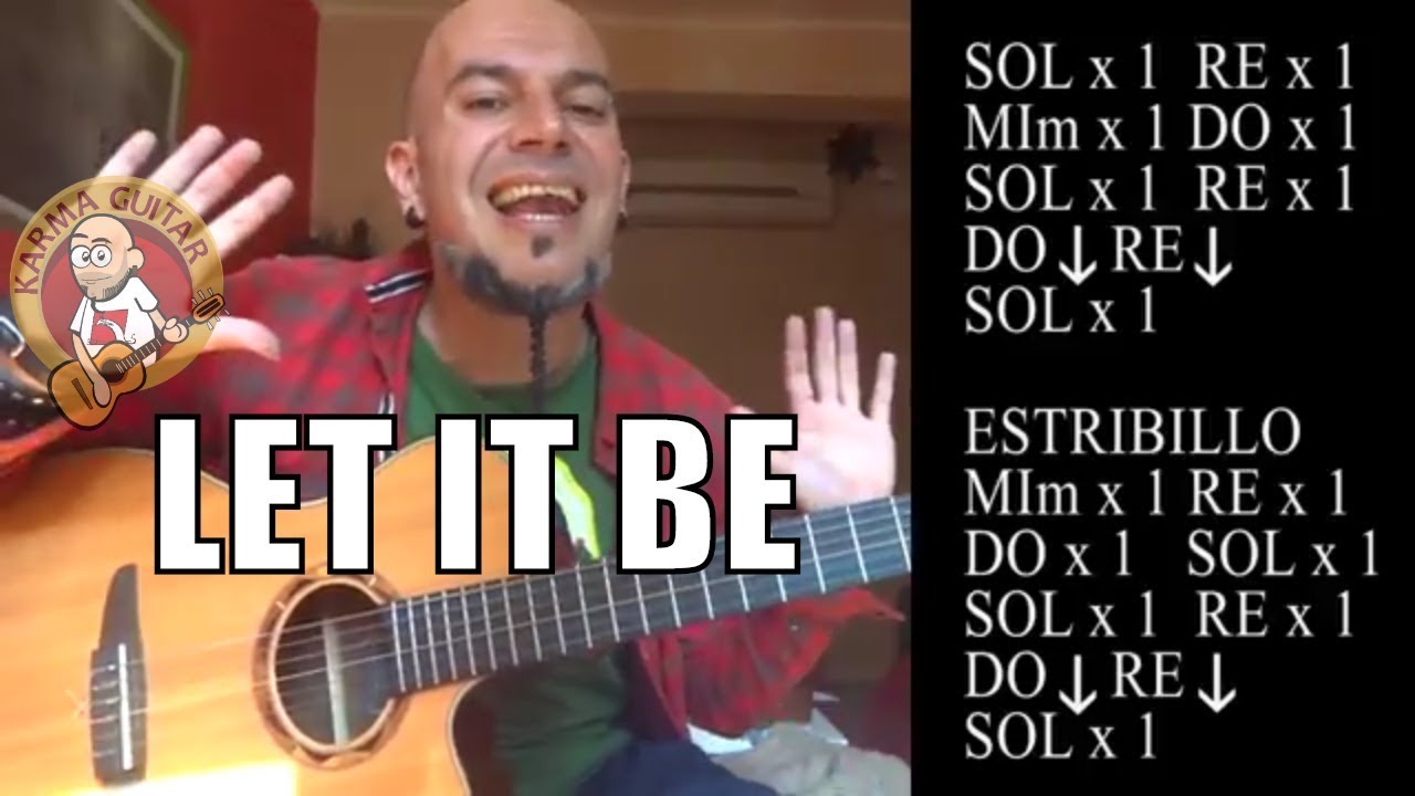 Como tocar LET IT BE en GUITARRA | Tutorial Fácil THE BEATLES
