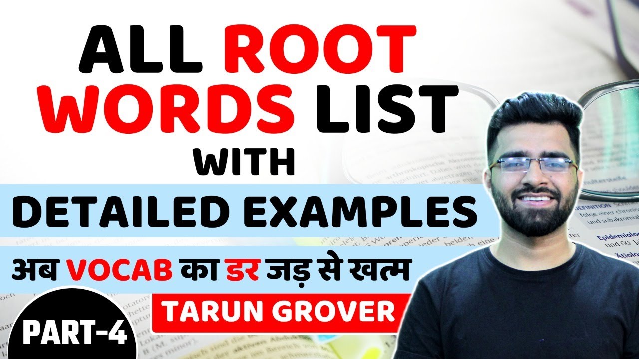 Root Words (Part -4) | The Best way to Improve Vocabulary | Tarun Grover