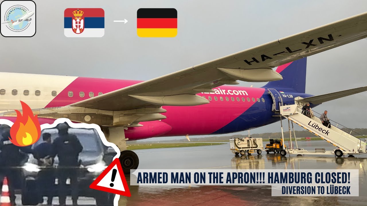 (4K) TRIPREPORT | Belgrade-Lübeck | Wizz Air Airbus A321 | Hamburg airport shutdown | flying2travel