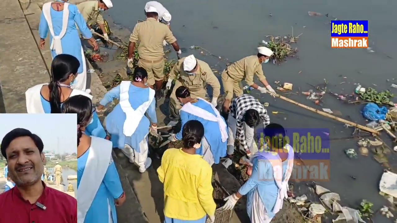 निरंकारी मिशन के सौजन्य से घोघाड़ी नदी सफाई अभियान। स्वच्छ जल, स्वच्छ मन मिशन