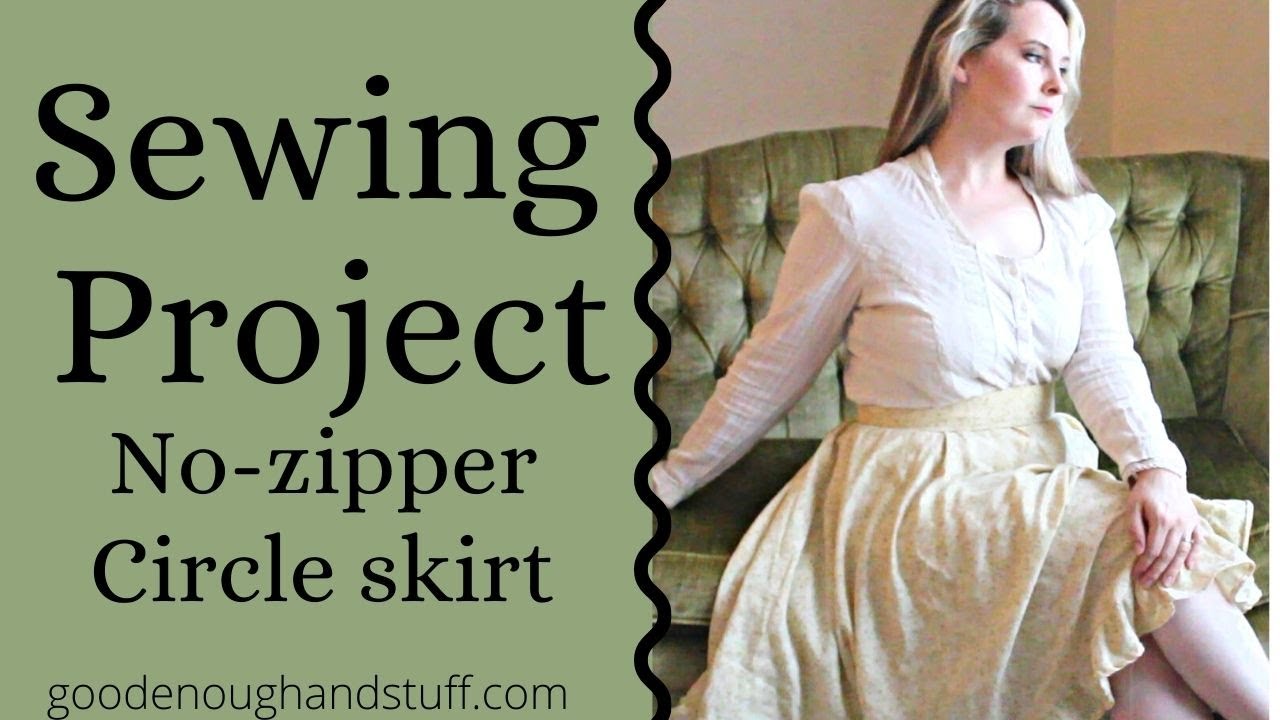 Circle Skirt Tutorial with Waistband and Ruffle | Make a Skirt from a Sheet!