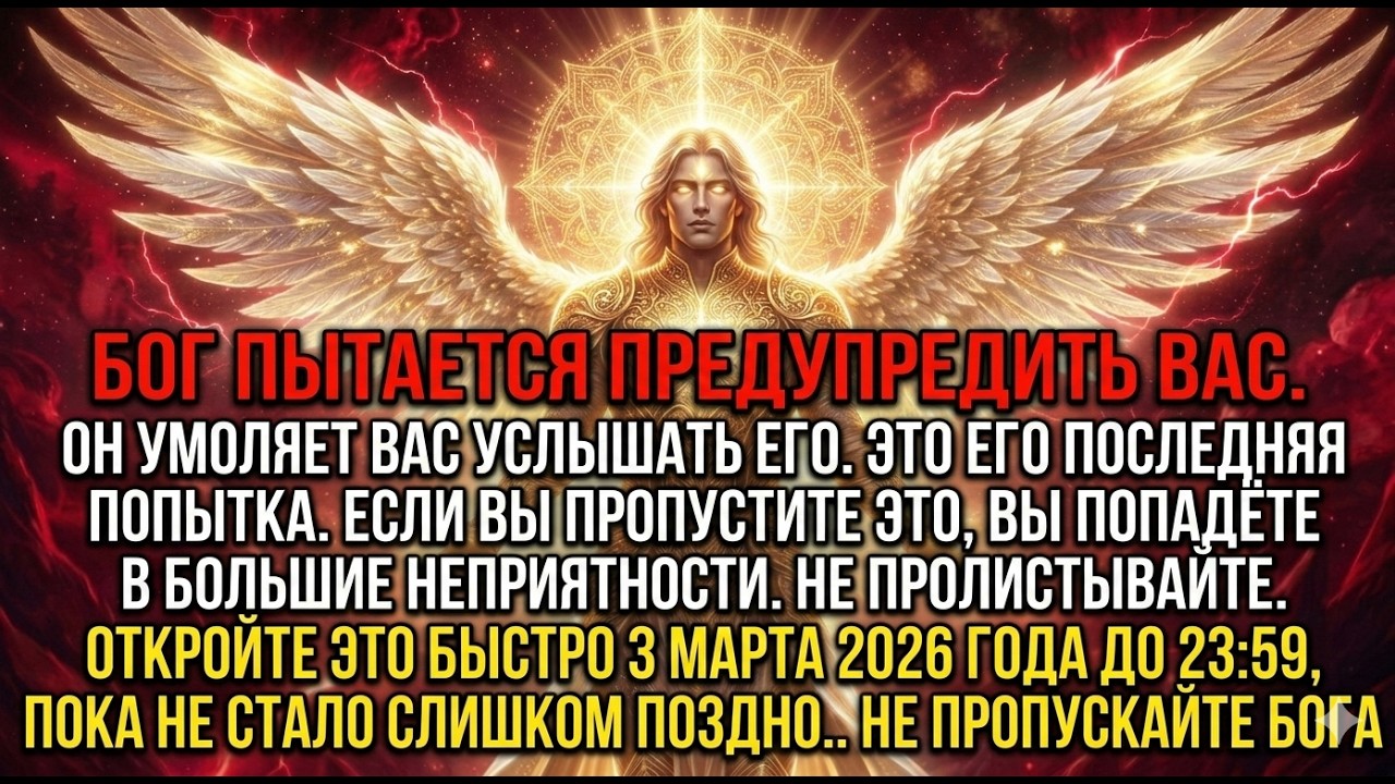 🛑Бог пытается предупредить вас.Это его последняя попытка. Если пропустите,будут большие неприятности