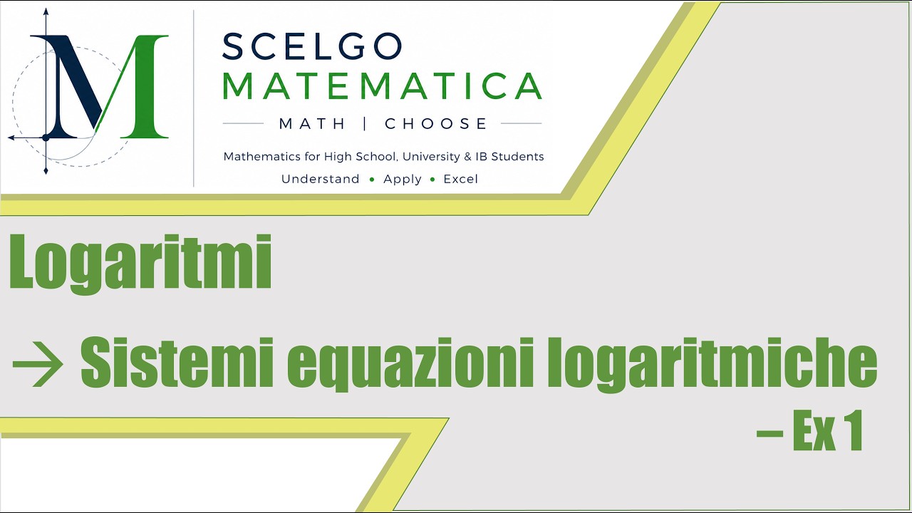 02.3 Sistemi equazioni logaritmiche - Ex 1