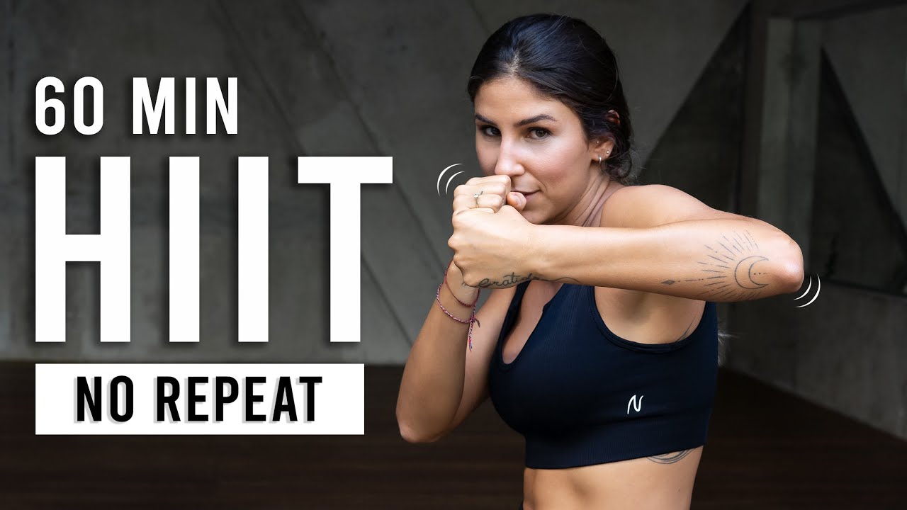 60 MIN HIIT Workout | Full Body Cardio, No Equipment, No Repeat