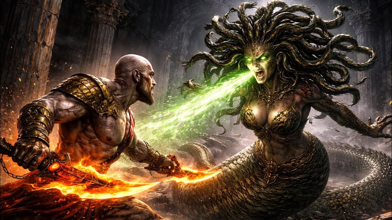MEDUSA’S GAZE | The Queen of the Gorgons Boss Fight 🐍👁️ | God of War 1