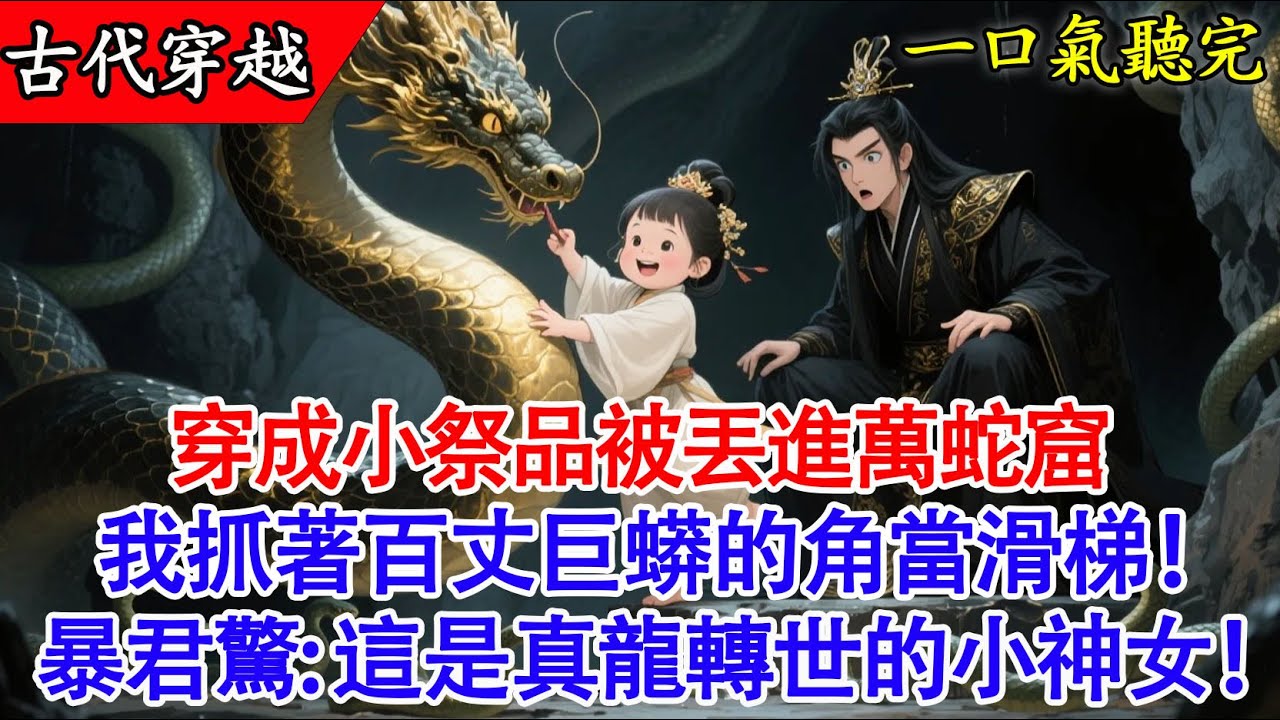 【完結小說】 穿成小祭品被扔進萬蛇窟？暴君坐等收屍，卻見她騎著百丈巨蟒出來：我們要玩滑滑梯！#穿越 #有聲書 #爽文 #萌娃 #萌宠
