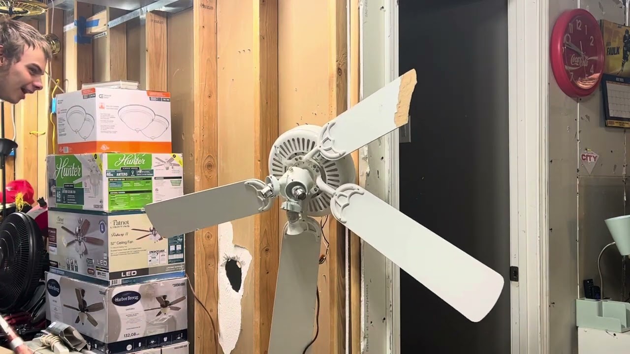 Smashing a ceiling fan