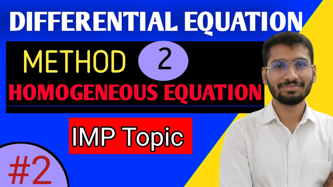 Differential equation | homogeneous equations | Lec2  engineering mathematics 
