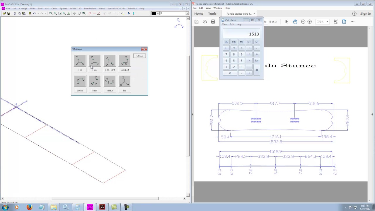 Create core thickness profile in Bobcad and generate g code