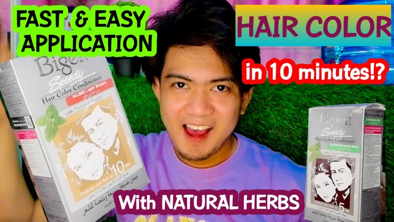 Bigen Hair color conditioner light brown / Hair Color / Darkens hair in 10 min / white hair problems