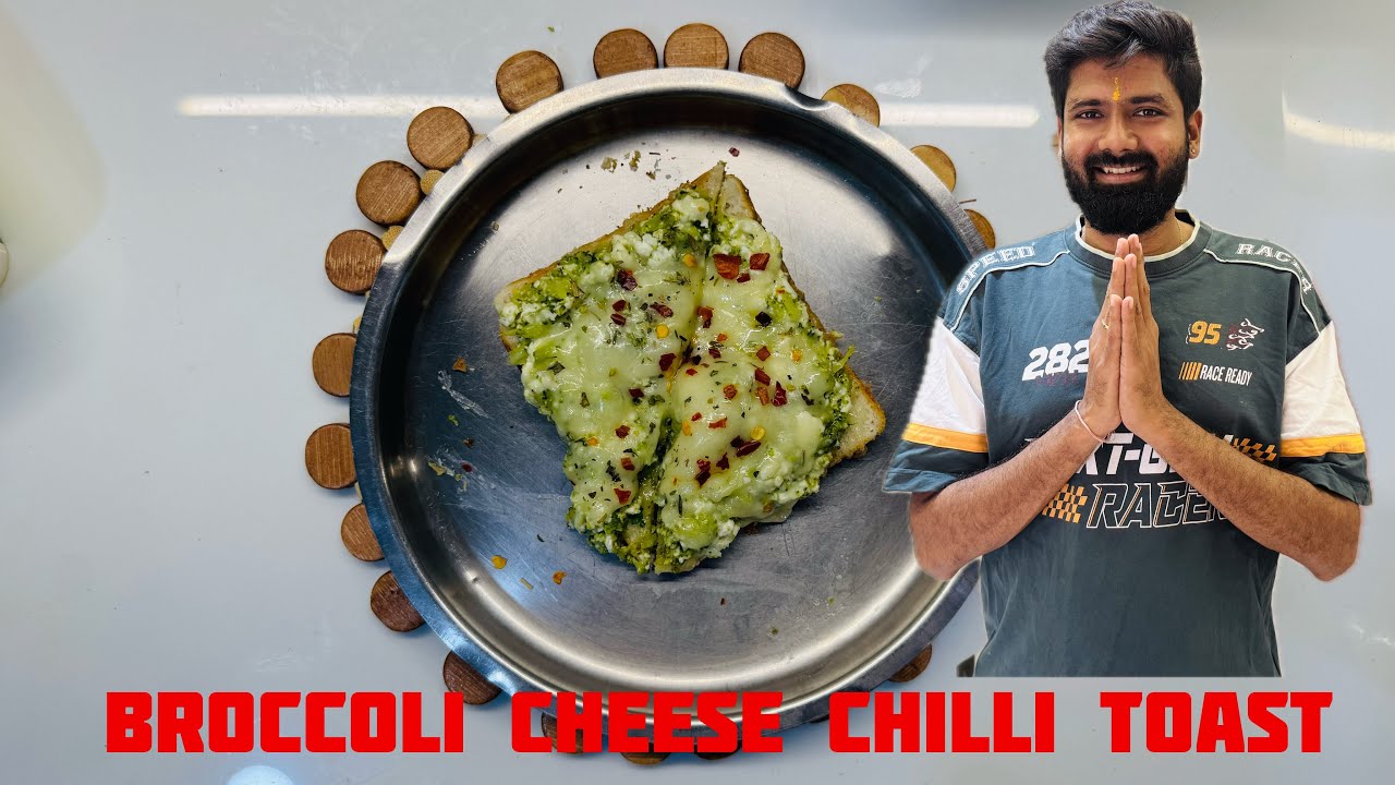 Broccoli Paneer Cheesy Chilli Toast 🥦 | 5 Min Snack 😍