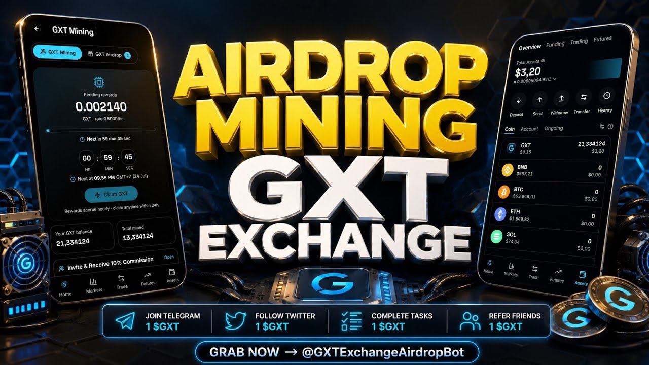 FREE AIRDROP MINING GXT EXCHANGE