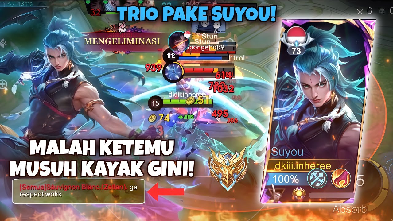 MALAH KETEMU MUSUH KAYAK GINI! MAIN TRIO BARENG TEMEN!  - MOBILE LEGENDS