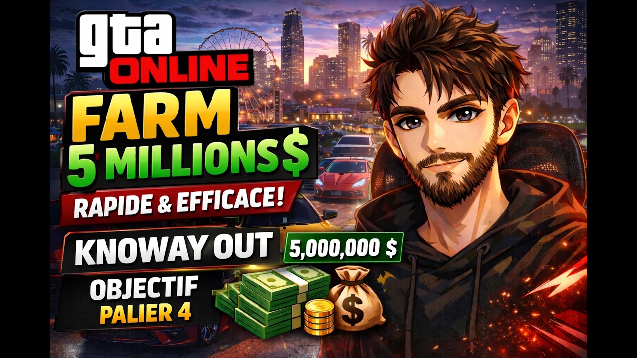 GTA 5 Online : FARM 5 MILLIONS$ RAPIDEMENT avec Knoway Out