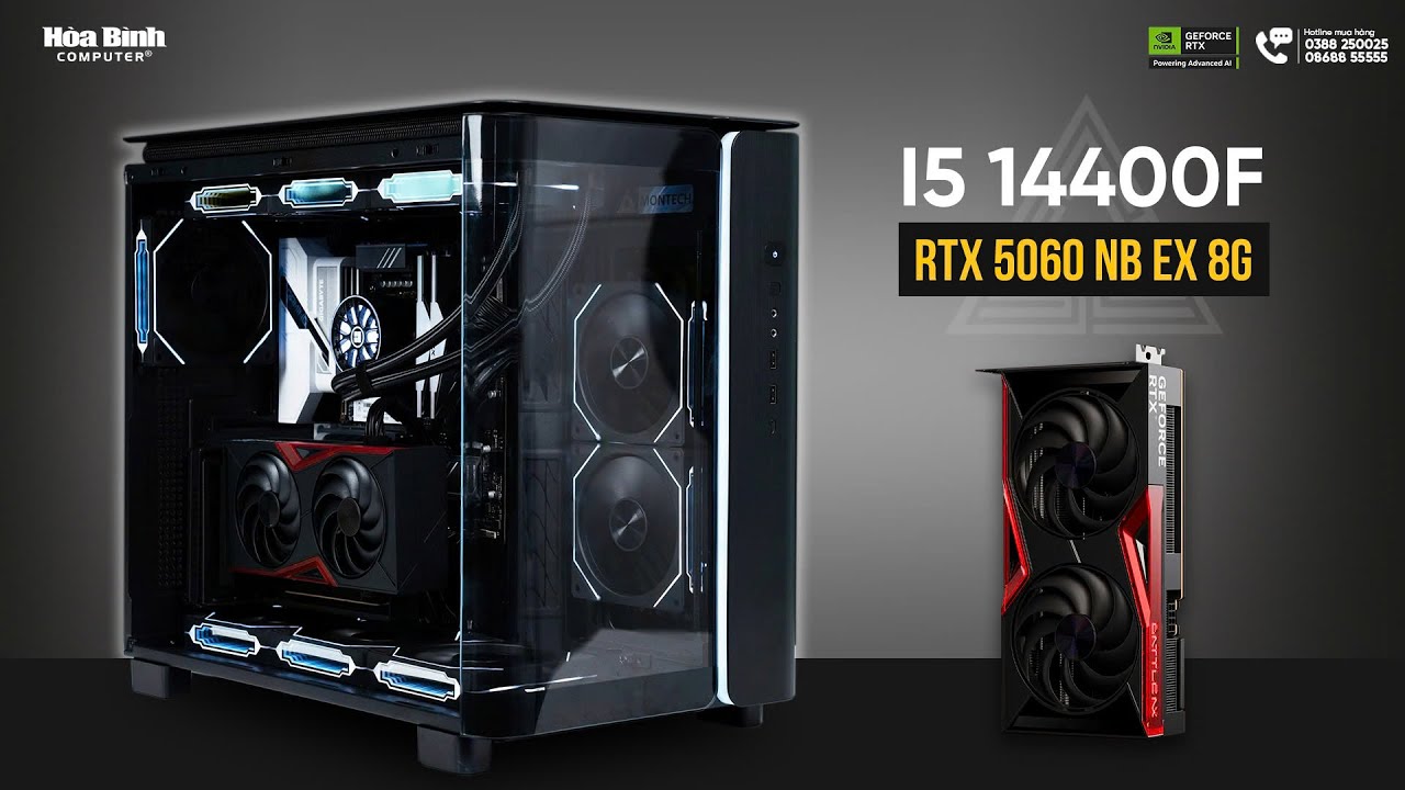 LẮP RÁP NÊN GIẤC MƠ VỚI PC CASE MONTECH | RTX 5060 NB EX 8GB +  Intel® Core™ i5-14400F.