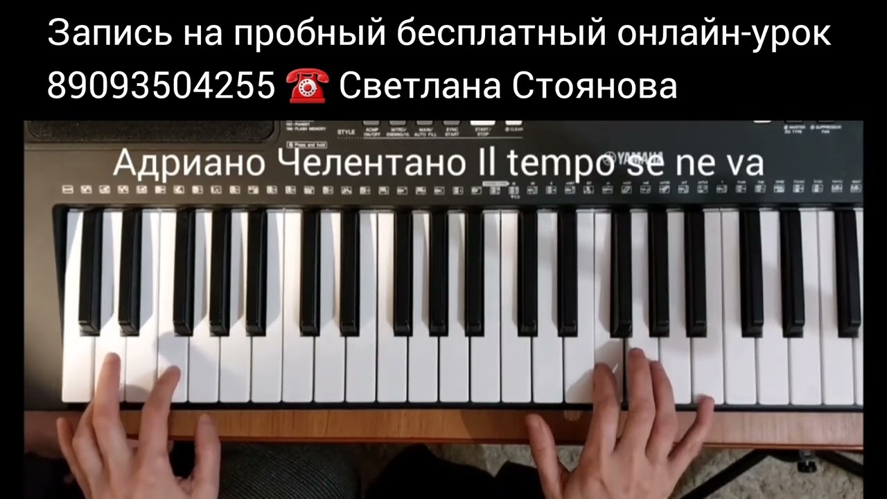 Красивая мелодия на синтезаторе из репертуара Адриано Челентано 