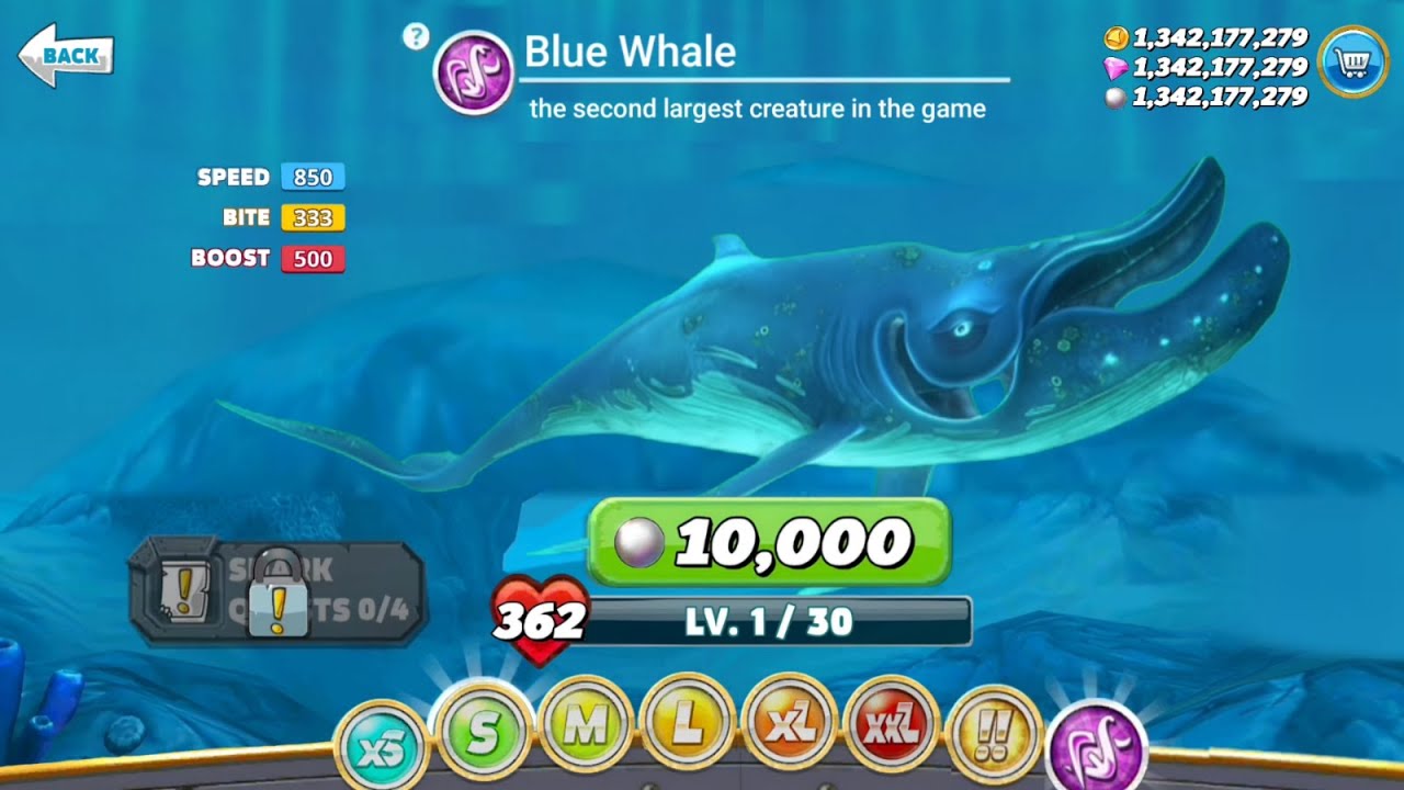 BLUE WHALE PLAYABLE IN HUNGRY WORLD? - Hungry Shark World