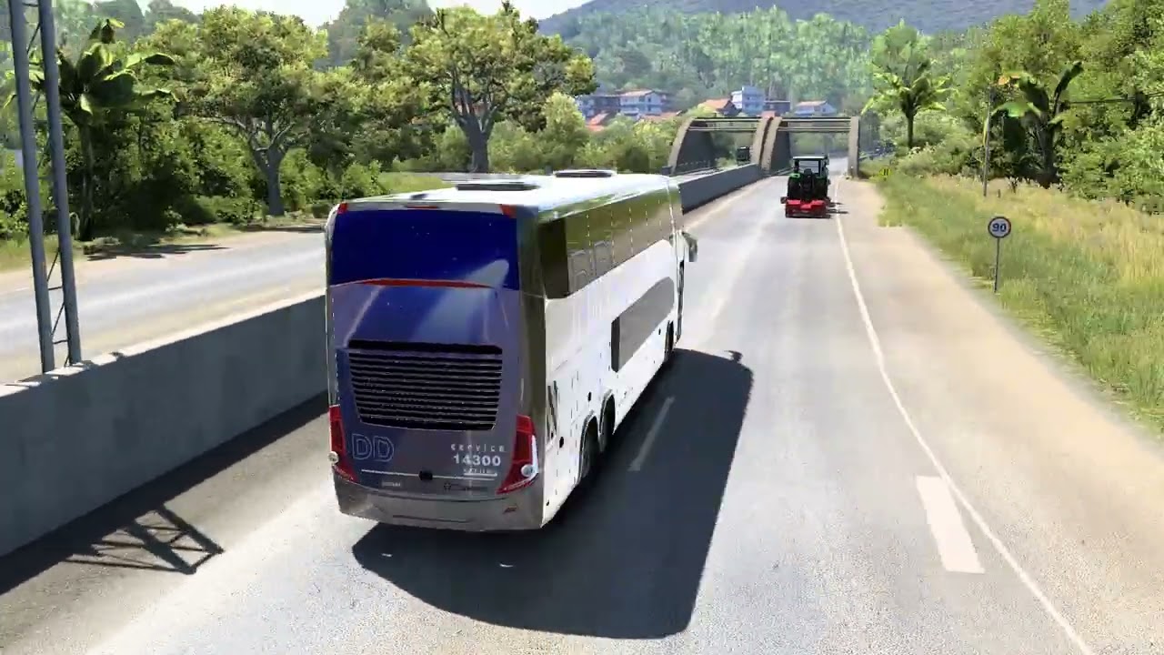 Viagem de Santos para São Paulo no mapa explorando a américa ultra realista