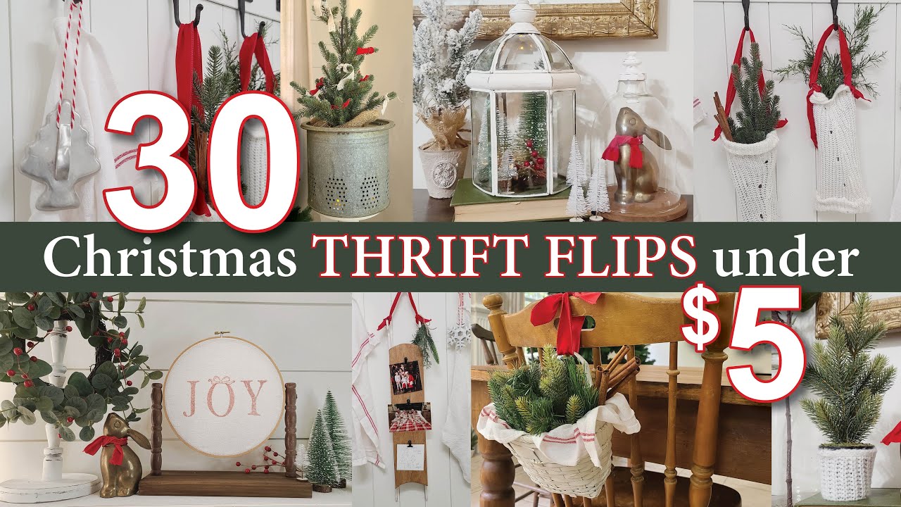 30 Christmas Thrift Flips Under $5 • DIY • Cozy Holiday Home Decor on a Budget