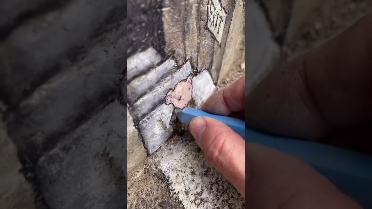 Sidewalk Art Fine Work from David Zinn #art #chalkart #design @davidzinnstreetart